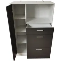 Hti-Living Küchenschrank Weiß-Grau Blanca L - Weiß