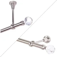 MDEKOR Gardinenstange 360 cm 1-läufig, Edelstahl-Look Vorhangstange 19mm mit