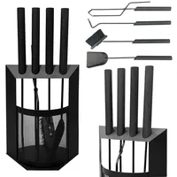 DanDiBo Ambiente Dandibo - Kaminbesteck Schwarz Modern 5 Teilig