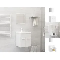 VidaXL 2-tlg. Badmöbel-Set Weiß Holzwerkstoff