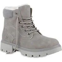 VAN HILL Worker Boots in Grau