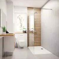 Breuer Duschrückwand Scandi Holzdekor Aluminium 210 cm x 100