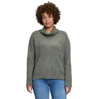 Cartoon Basic-Pullover mit Turtle Neck in Pine Green Melange