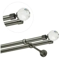 MDEKOR Gardinenstange 180 cm für Wandmontage, Vorhangstange 19 mm