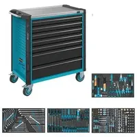 HAZET Werkstattwagen Assistent 179NXL, Sortiment 179NXL-7/382, 382-teilig, Schubladen, flach: