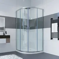 IMPTS Duschkabine Eckeinstieg Dusche 180° Falttür Duschwand Duschabtrennung Schiebetür