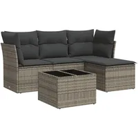 VidaXL Garten-Lounge-Set 5-tlg. grau