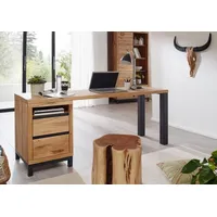 MASSIVMOEBEL24.DE Schreibtisch Wildeiche 150x55x76 natur geölt VILLANDERS #140