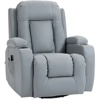 Homcom Massagesessel mit Wippfunktion und Wärmefunktion braun 85L x