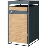 ML-Design Mülltonnenbox mit Pflanzdach 1 Tonne 240L 68x80x124 cm,