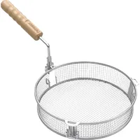 Petromax Grillkorb 2,5 l Edelstahl/ Holz grau