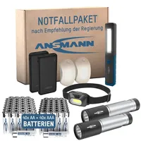 Ansmann Blackout Stromausfall Notfallpaket "Couple" Notfallset - Schwarz