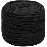 VidaXL Bootsseil Schwarz 8 mm 25 m Polypropylen