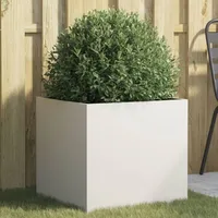 VidaXL Pflanzkübel Weiß 49x47x46 cm Stahl