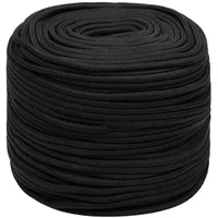 VidaXL Bootsseil Schwarz 6 mm 100 m Polypropylen