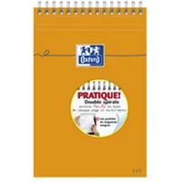 Oxford Notizblock, DIN A5, kariert, 80 Blatt, Doppelspirale