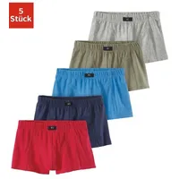 H.I.S. H.I.S Boxer in rot, blau, khaki, marine, grau-meliert