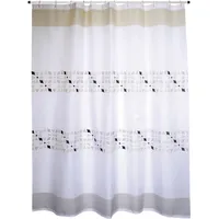 MSV Duschvorhang Porto 180 x 200 cm beige