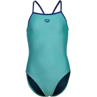 Arena Badeanzug Mädchen Light Drop-Back Einfarbig - Water-neon Blue