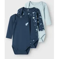 NAME IT 3er-Pack Strampler in Dark denim), 98