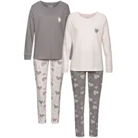 VIVANCE DREAMS Damen Pyjama rosa/grau Gr.40/42