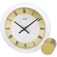 AMS Tischuhr modern Glasuhr Quarzwerk - AMS Modell: 168
