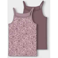 NAME IT Mädchen NKFSTRAP TOP 2P Flower NOOS Unterhemd,