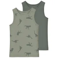 NAME IT Jungen NMMTANK TOP 2P Agave Green Dino