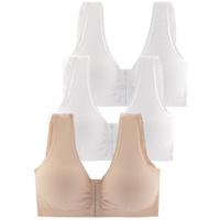 PETITE FLEUR Soft-BH Damen 2xweiß+puder Gr.100B/C/D