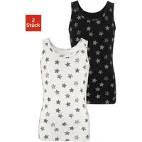 VIVANCE Unterhemd, (Packung, 2 St.), mit Sternendruck, Tanktop Vivance