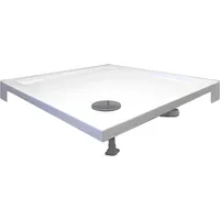 SANOTECHNIK Acryl Eckbrausetasse 80x80x12 cm