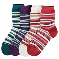 LAVANA Socken Damen beere, ecru, petrol, lila Gr.35-38