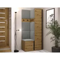 Mirjan24 Orion XXIV Garderoben-Set 82x186x46 cm Grau