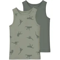 NAME IT Jungen NMMTANK TOP 2P Agave Green Dino