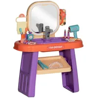 Aiyaplay Schminktisch Kinder Frisiertisch Mit Spiegel, Led Licht, Musik,