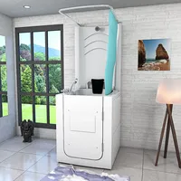 AcquaVapore Seniorendusche und Sitzwanne Kombination Wanne mit Tür S10D-TH