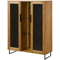 MASSIVMOEBEL24.DE Highboard Wildeiche 112x43x145 natur geölt LINDAU #18)