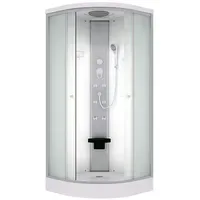 AcquaVapore D10-10M0 Fertigdusche 90 x 90 cm rechts Weiß