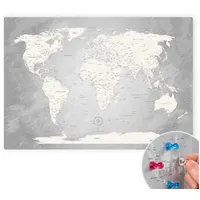 Lana KK - Weltkarte Champagner – magnetische Weltkarte Pinnwand