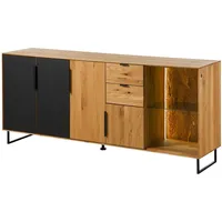 MASSIVMOEBEL24.DE Sideboard Wildeiche 180x43x79 natur geölt LINDAU #109)