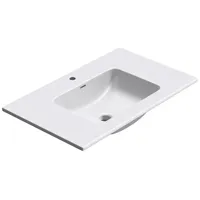 SoGood doporro Waschbecken Einbauwaschbecken mineralguss 80x48x14 cm weiß Einbauwaschtisch