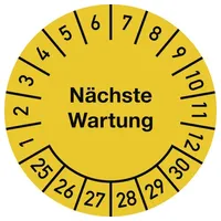 Dreifke Dreifke® Prüfplakette Nächste Wartung 2025-2030, Dokumentenfolie, Ø 25