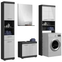 Xonox.home Badmöbel-Set Scout 4-tlg. Weiß Hochglanz