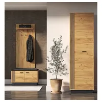 Lomadox Flur Set, 3-teilig, Gold Craft Eiche VINICA-131