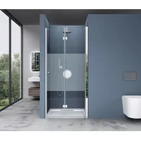Doporro Duschtür Nischentür dusche Duschabtrennung Duschkabine 80x190cm Falttür für