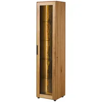 MASSIVMOEBEL24.DE Vitrine Wildeiche 46x43x203 natur geölt LINDAU #20)
