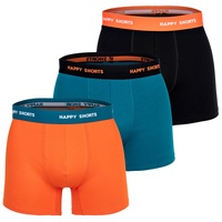 Happy Shorts Herren Boxer Shorts, 3er Pack - Retro