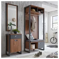 Lomadox Garderoben Set Industrial Stil mit Sitzbank DALLAS-61 Stirling