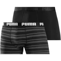 Puma MEN EVERYDAY PLACED LOGO BOXERS 2P schwarz gestreift