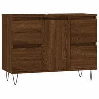 VidaXL Badschrank Braun Eichen-Optik 80x33x60 cm Holzwerkstoff